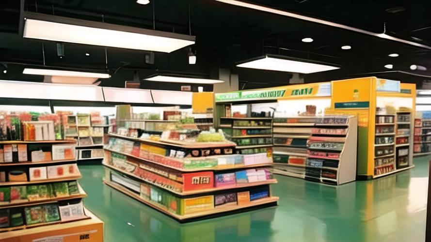 日用百货背景,琳琅满目的商品